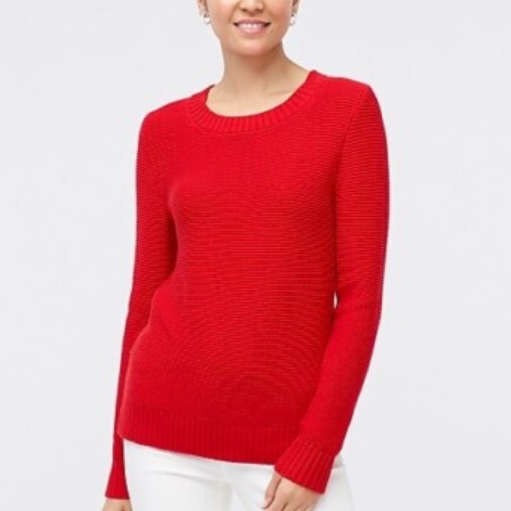 J. Crew Red Classic Crewneck Sweater
